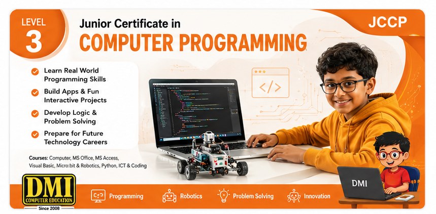 Level 3 JCCP — Junior Certificate in Computer Programming